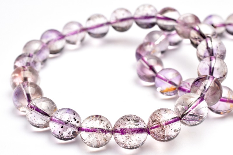 透明 スーパーセブンアメジスト(エレスチャルアメジスト) 8.5mm