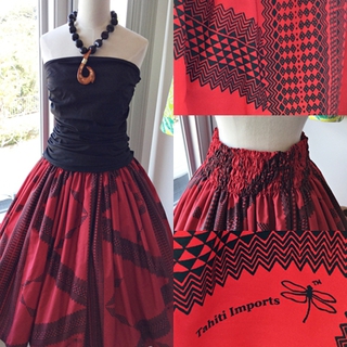 Pink Lei ピンクレイ・フラショップ:タヒチインポーツ・古典柄パウスカート