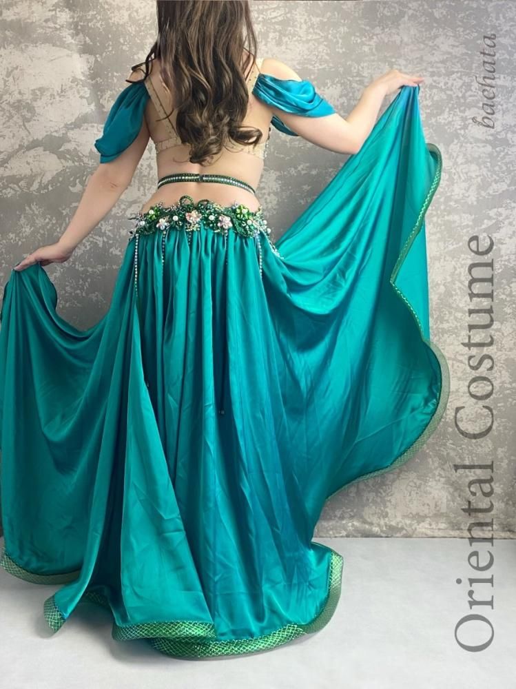 ベリーダンス衣装 ピーコックグリーン CT0136 *nstk