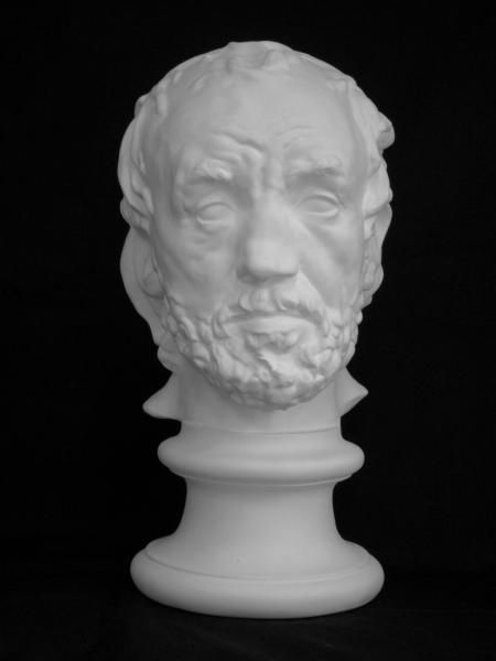 S-214 鼻のつぶれた男首像（大） - 日本で唯一の石膏像専門ショップ