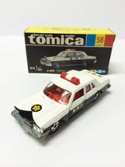 トミカ NO.58 トヨタ クラウン パトロールカー 黒箱（耳無し、記載