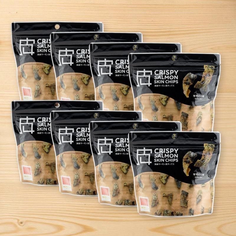 海峡サーモン皮チップス8個セットです。