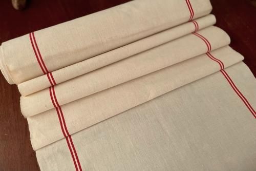 フランス製 リネン トーション用クロス 50㎝カット - アンティーク