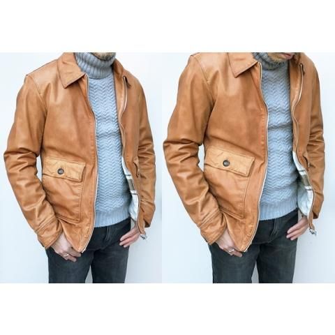 Delan 【デラン】 『SANTINO/D』 ラムレザー・A2タイプ・ジャケット