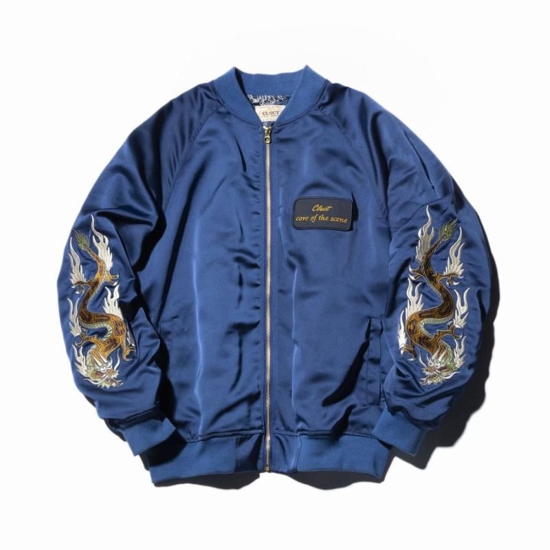 CLUCT】(クラクト) CHICO [JACKET] 刺繍リブジャケット【NAVY】【送料