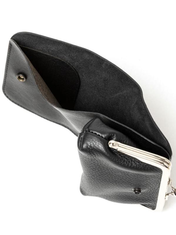 CALEE | STUDS LEATHER INTERNAL FLEX FRAME TYPE MULTI WALLET