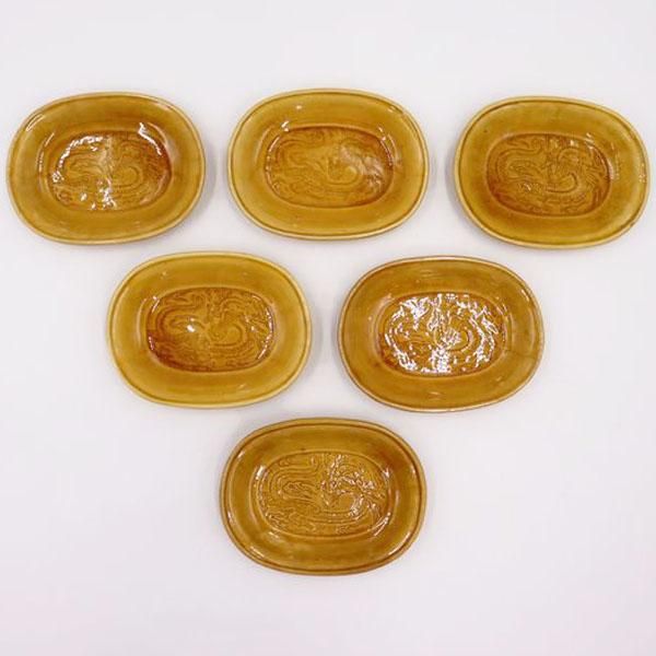 明治・大正期の龍紋入り手塩皿｜希少な逸品｜10×7.5×2cm