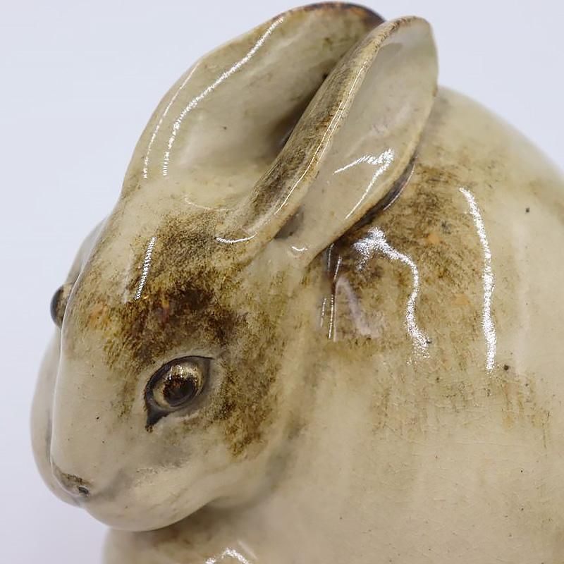 置物・オブジェ 日本製 兎卯干支 大正15年 陶磁器製