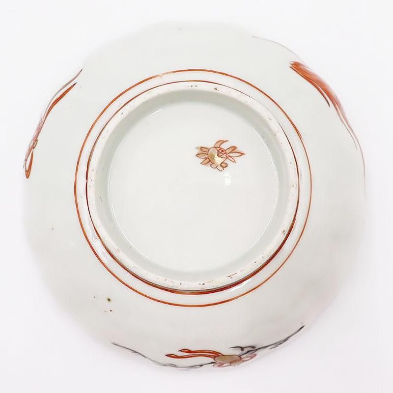 鳥モチーフ 伊万里小鉢｜直径13 高さ4.5｜明治大正アンティーク