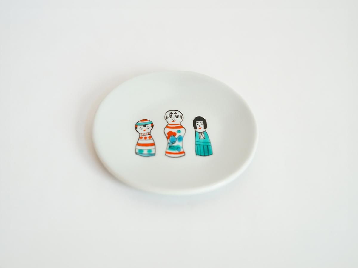 五角豆皿 10cm 五彩こけし 九谷焼 和陶房 | threetone【online shop】
