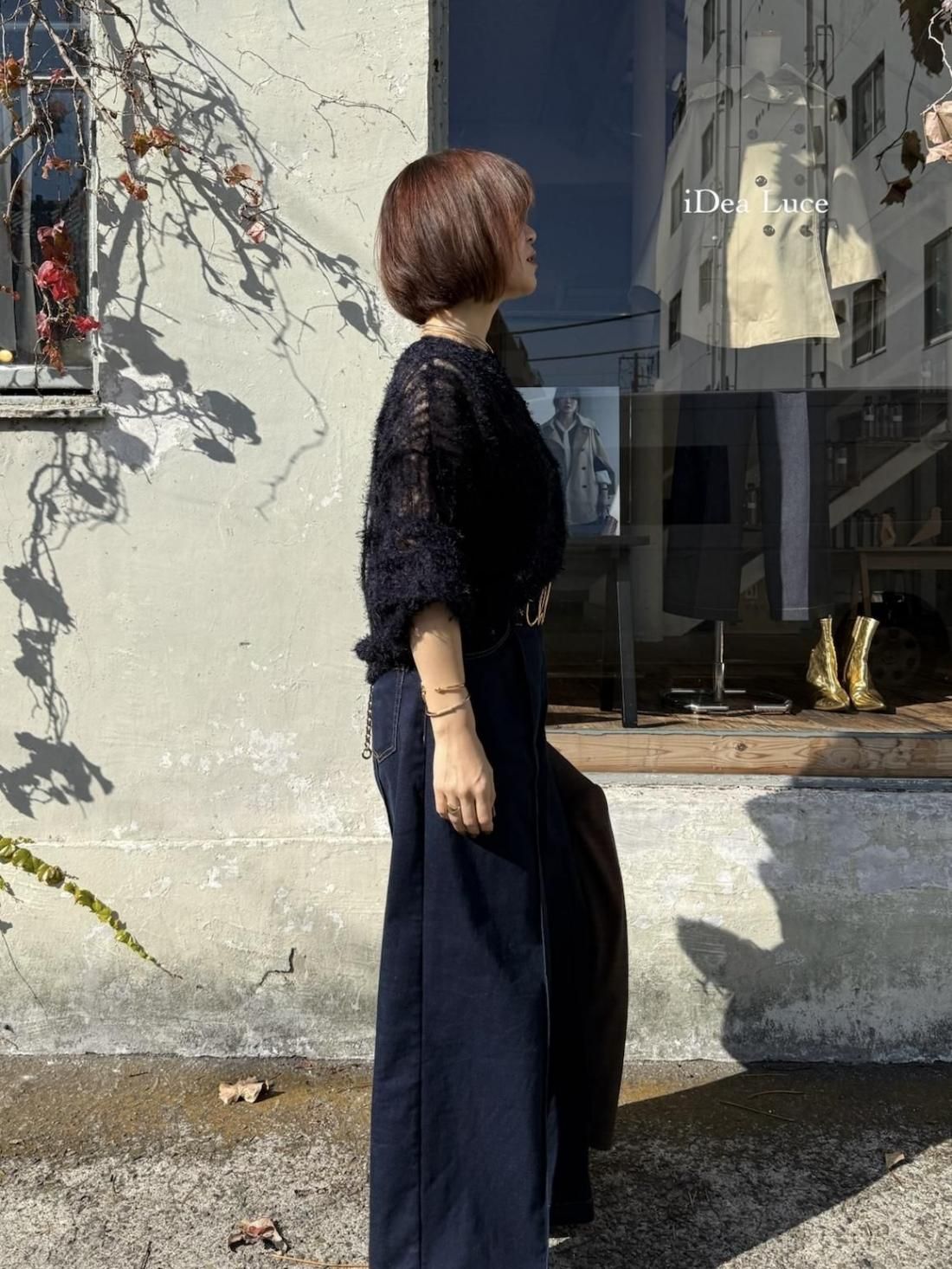 チュールシャギープルオーバー【ネイビー】