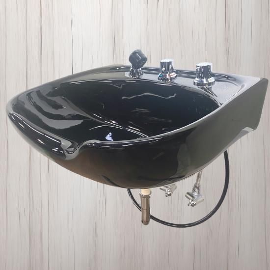 SA-569-10 新品 ワイドシャンプーボール 黒 YKW（日本製サーモ付き） （HB)