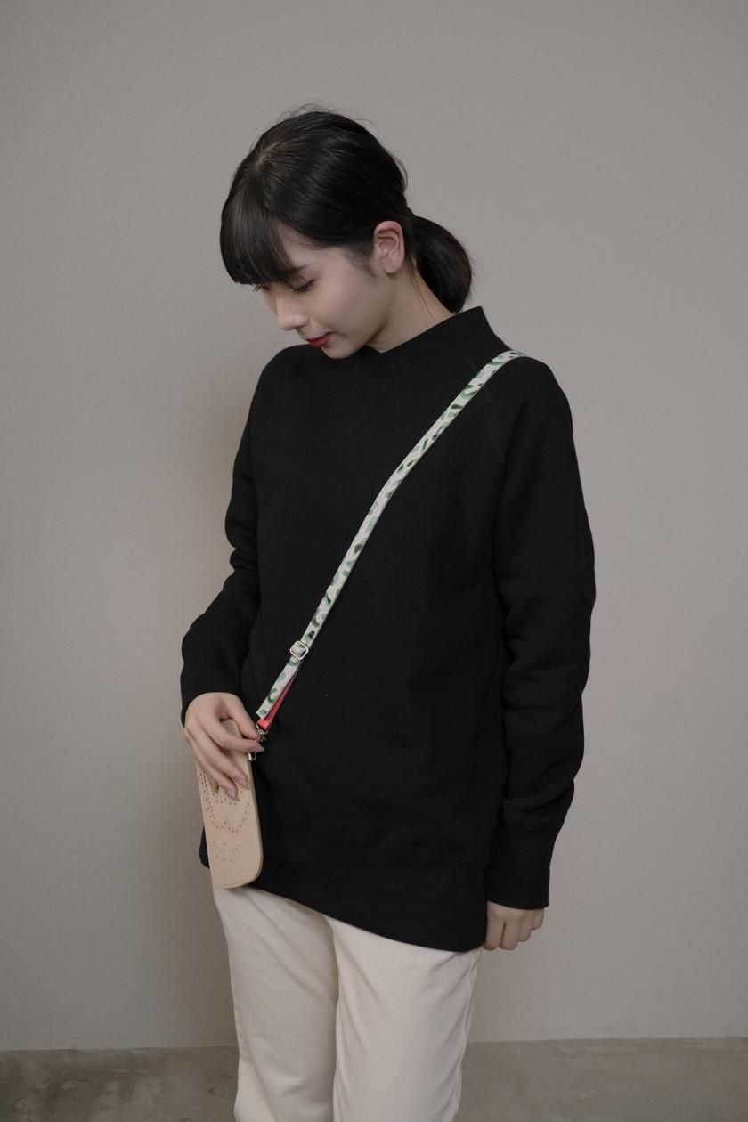 atelier naruse / コットン吊裏毛モックネックスウェット (ブラック