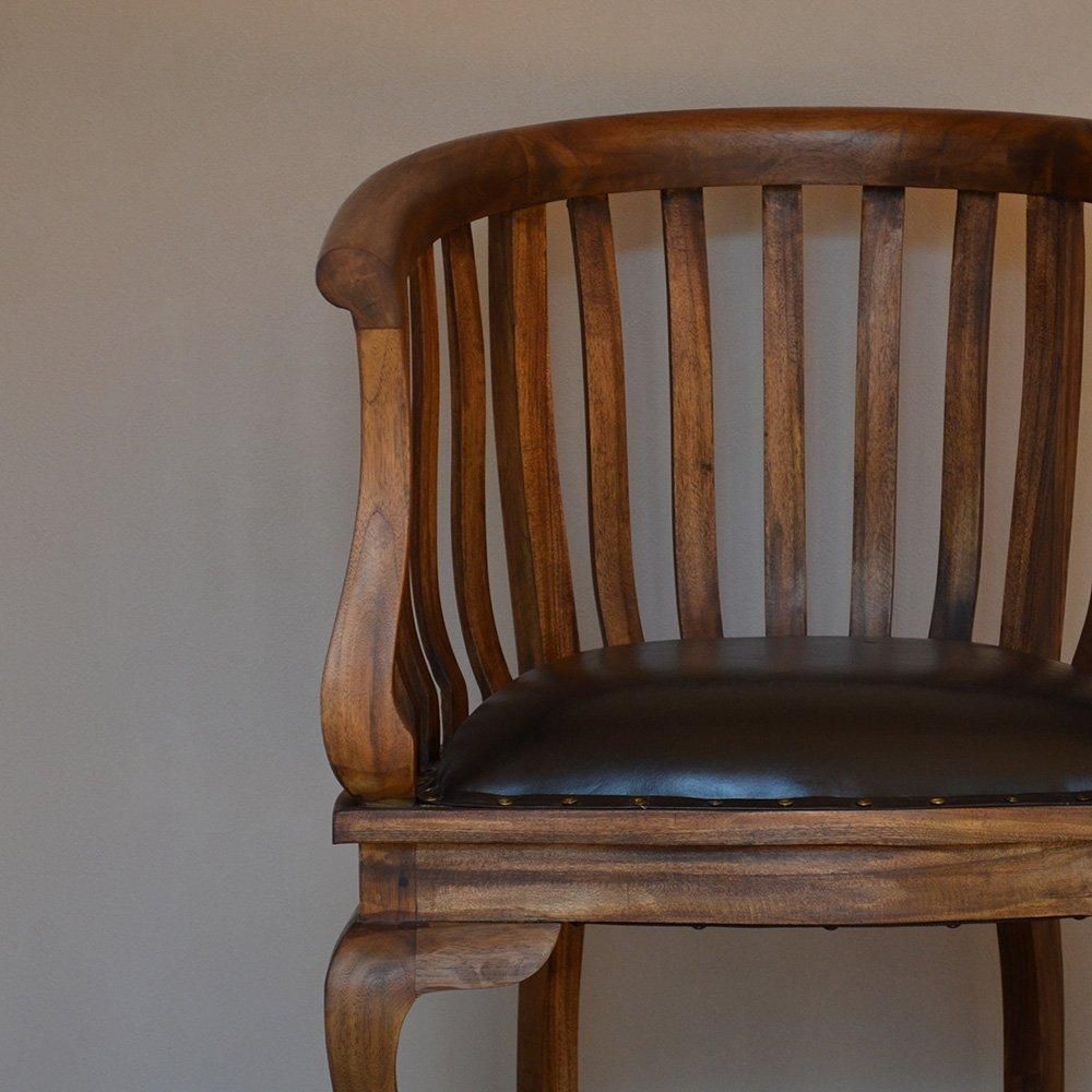 送料無料 チーク | レザー・ラウンジ チェア - CORIGGE MARKET《公式