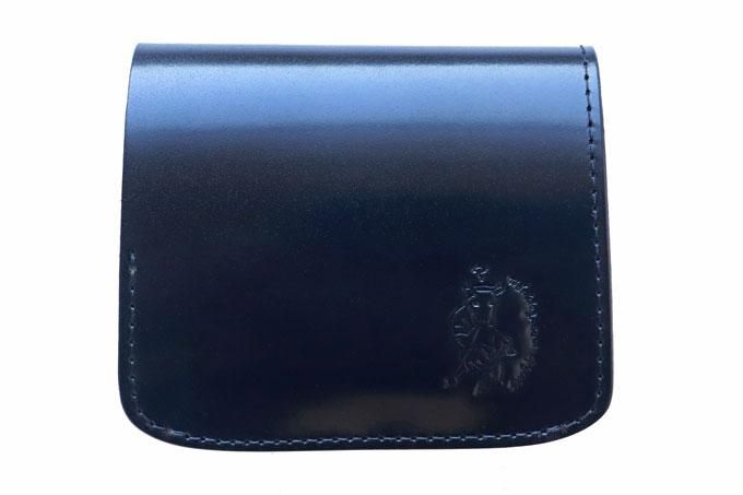 小さいふ。オイルコードバン「コンチャ OIL CORDVAN ブラック」JAPAN