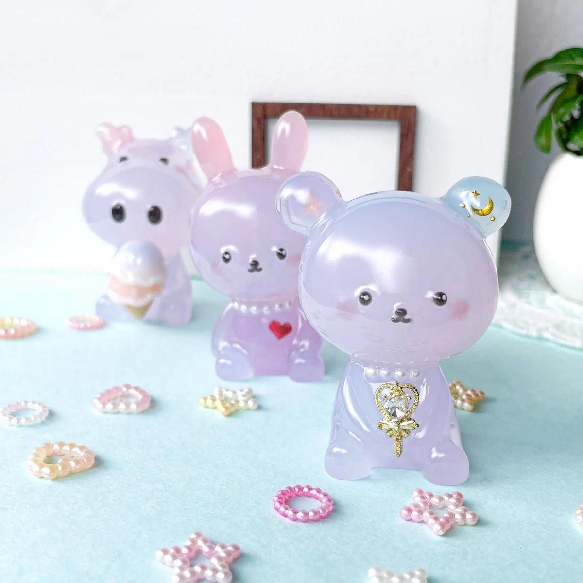 3種のおすわりアニマル シリコンモールド ｰ* オマケがたくさんついて