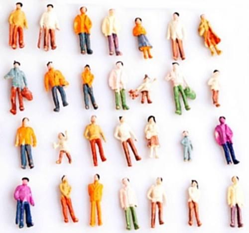 ミニチュア・フィギュア/カラフルな人達 5人セット - ハンドメイド