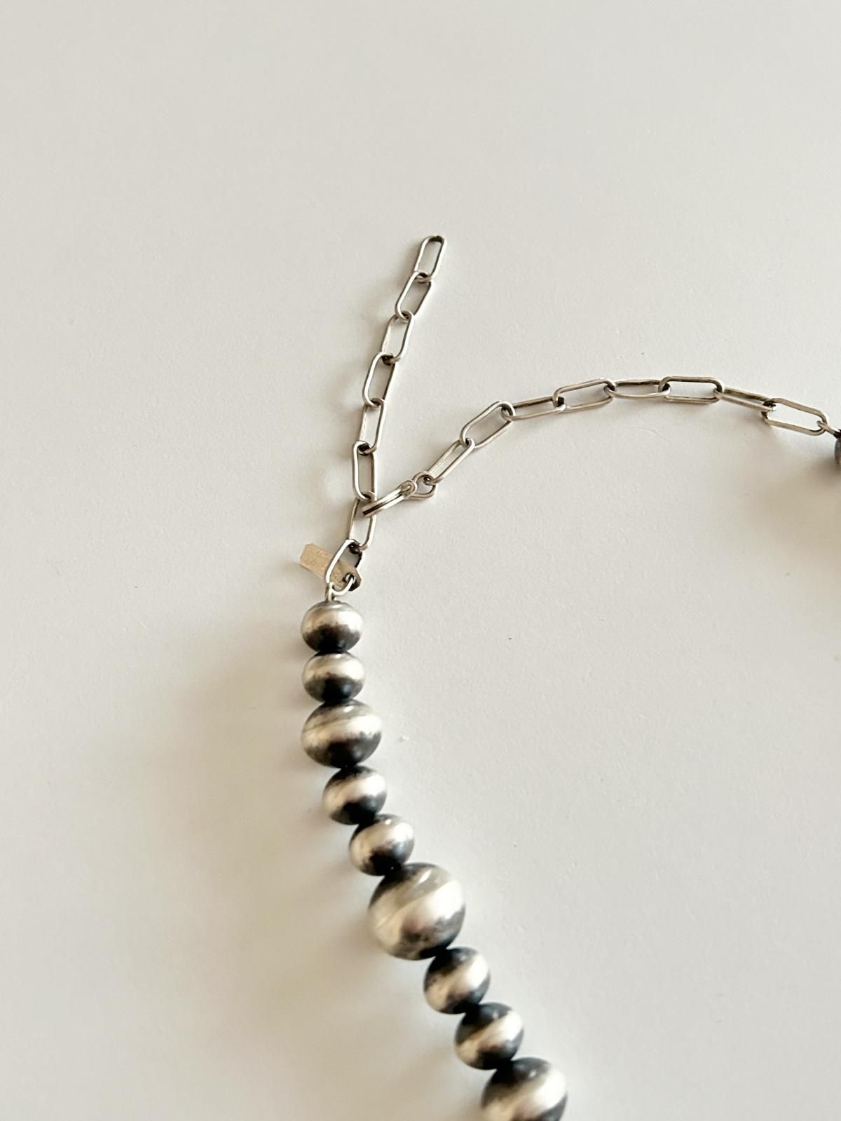 ナバホ族 シルバーオールハンドメイドランダムサイズナバホパール