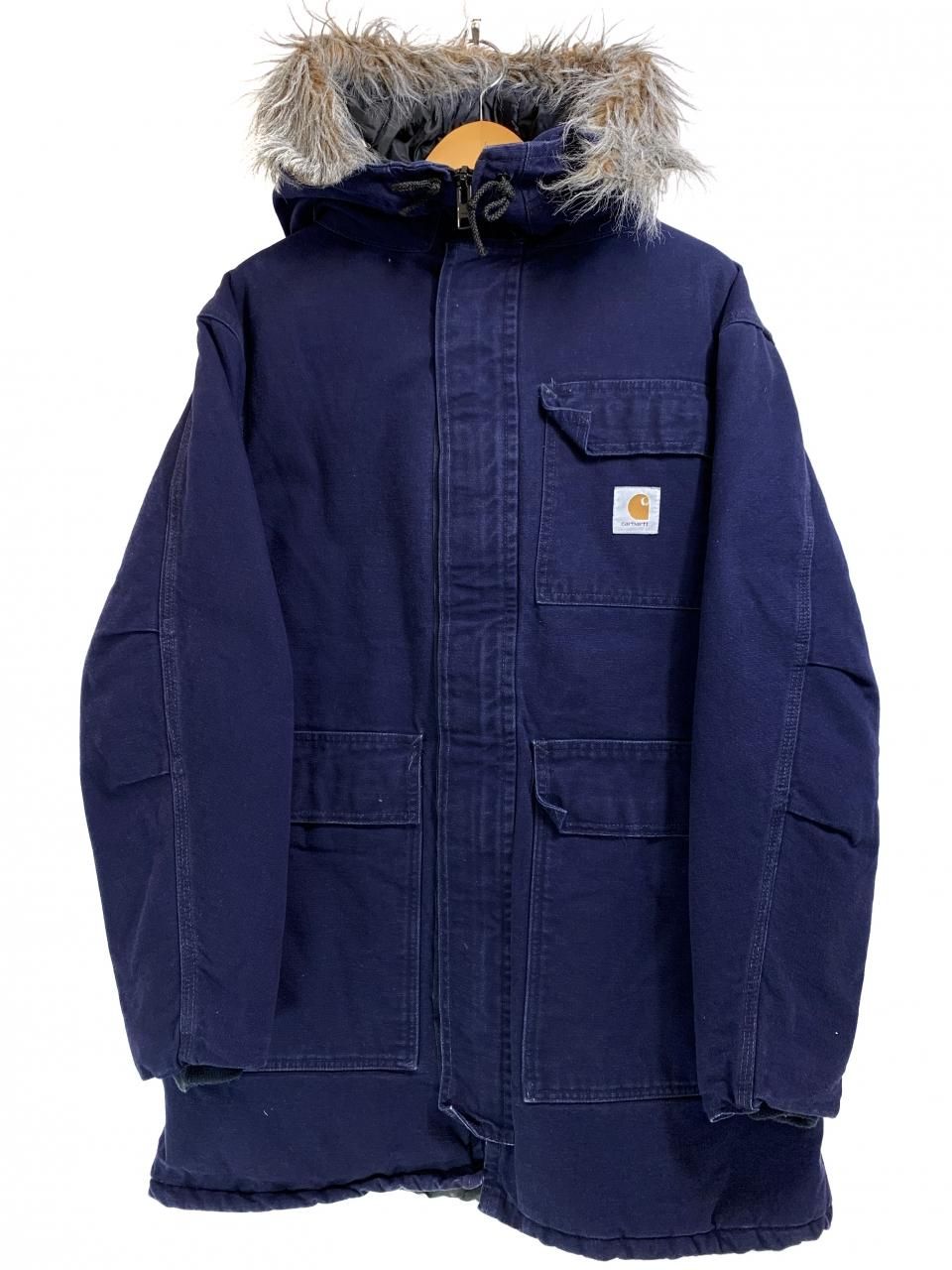 USA製 80s Carhartt Siberian Parka 紺 L カーハート シベリアン