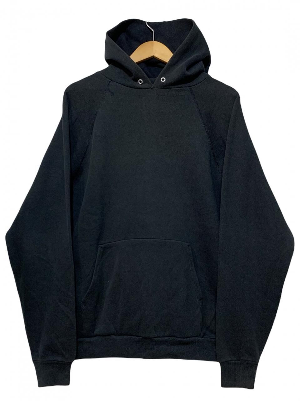 USA製 80s~90s Hanes Plain Sweat Hoodie 黒 L ヘインズ 無地 プル