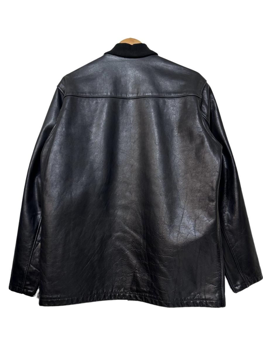 USA製 00s OLD SUPREME Leather Jacket 黒 XL シュプリーム レザー