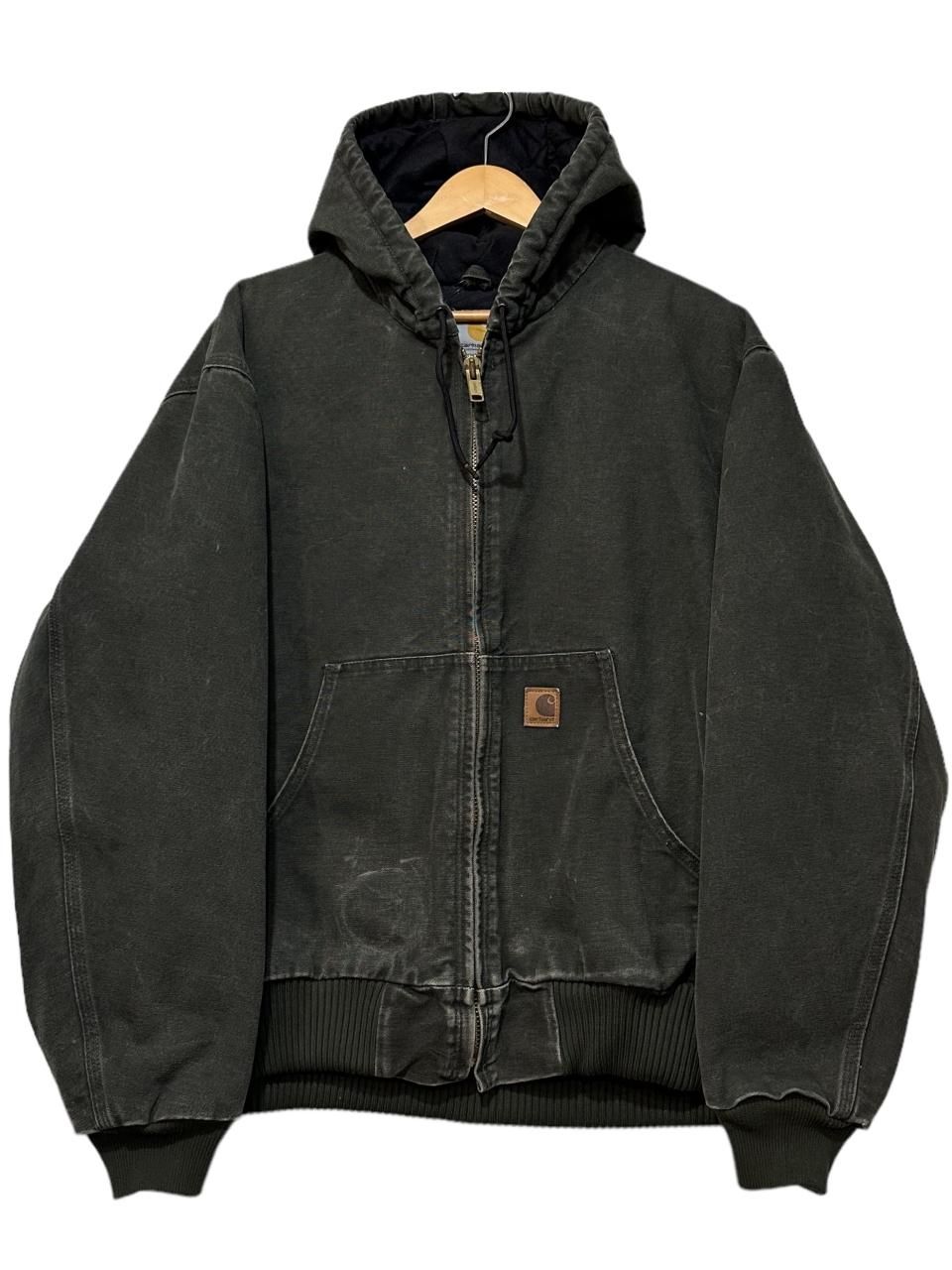 Carhartt Quilting Lined Duck Active Jacket オリーブ L カーハート
