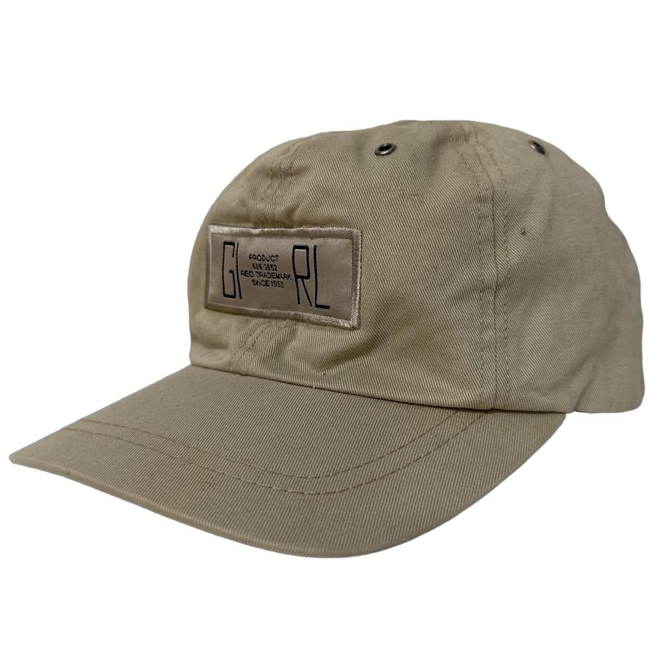 90s GIRL SKATEBOARDS Logo 6 Panel Cap カーキ ガール スケートボード