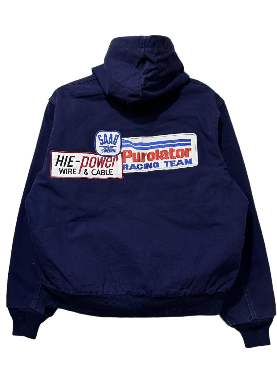 USA製 90s Carhartt Thermal Lined Active Jacket 紺 M カーハート