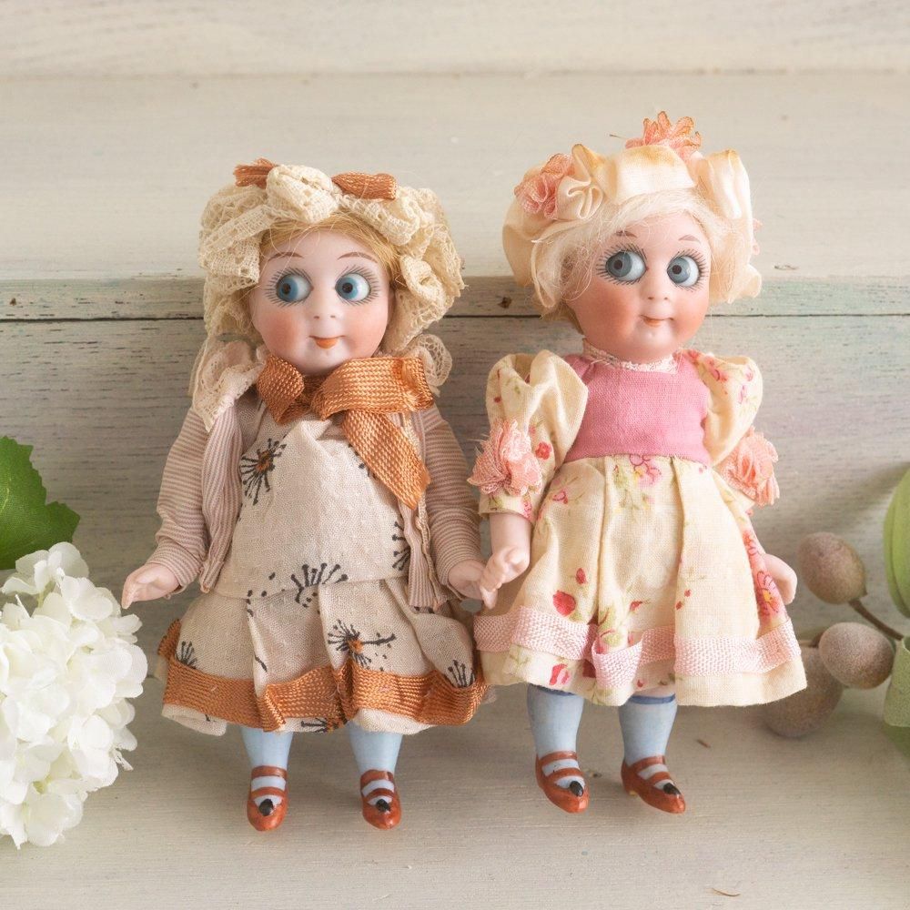 グーグリー・おしゃれな女の子のビスクドール（ドイツ） - Guignol