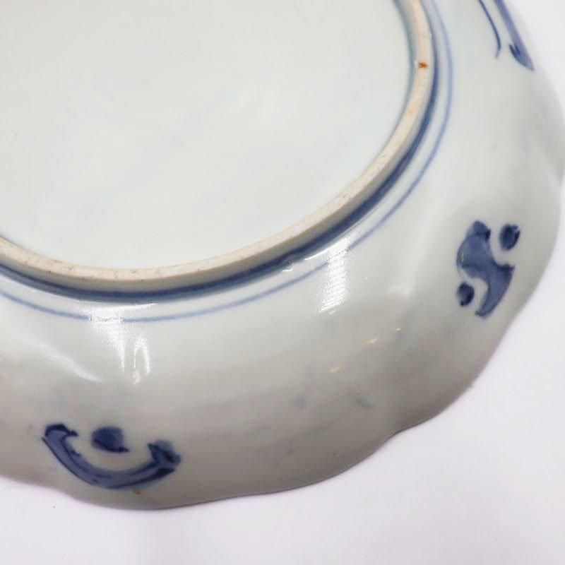 希少な明治時代の金継ぎ手描き中皿