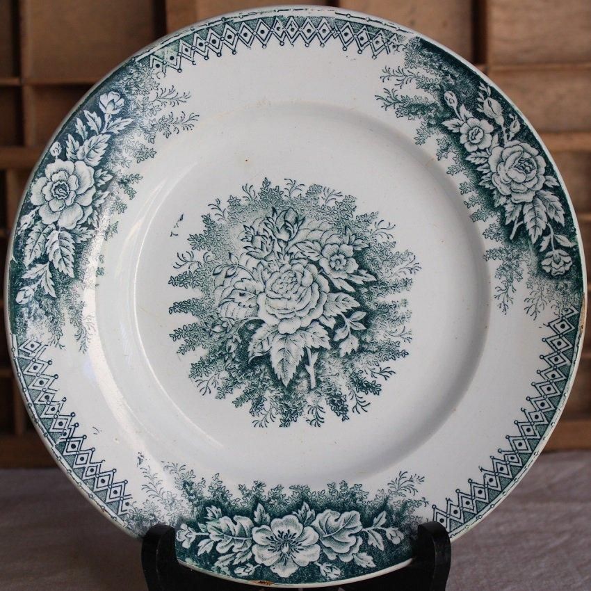 フランス製1900年初頭の素朴なアンティークプレート