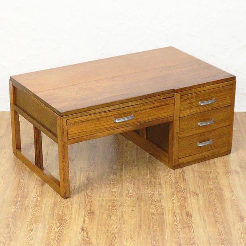 ヴィンテージ和風座机 昭和初期製 収納力抜群