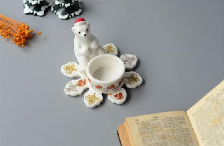 ドイツ製フッチェンロイター クリスマスベアーキャンドルホルダー