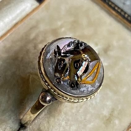 Victorian 9KYG Essexcrystal Ring（ヴィクトリアン 9KYG 金無垢