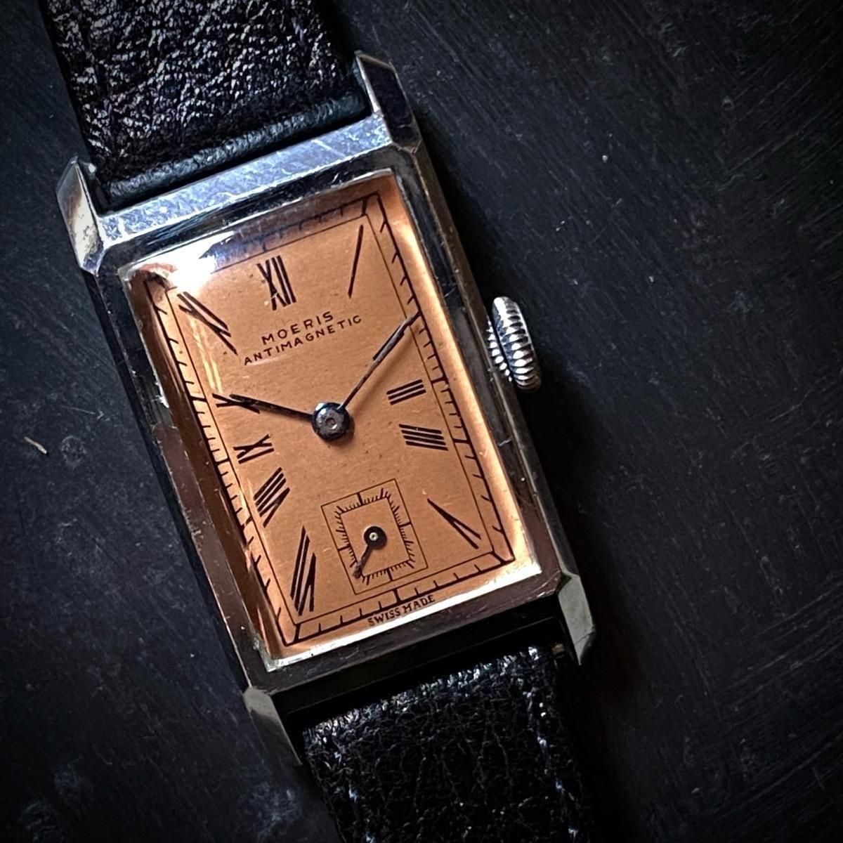 MOERIS（モーリス）SSレクタングル ブルースチール針 スモールセコンド