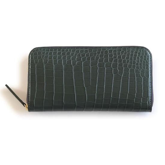 スモールクロコダイルラウンドファスナー長財布セベク無双『極