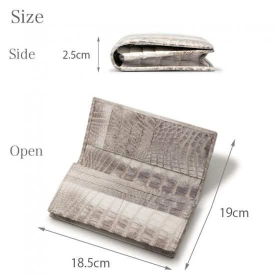 クロコダイルヒマラヤニロティカス無双長財布 9箇所のカード入れ 束