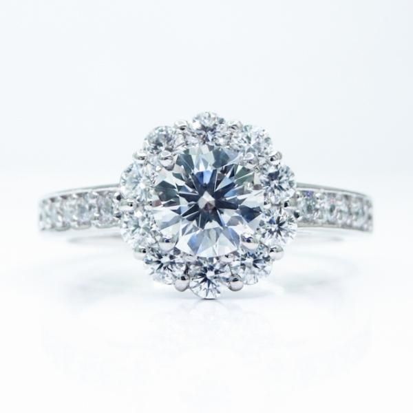 ダイヤモンドリング D 0.61ct F-VS1-EX 0.52ct Pt950 中央宝石研究所