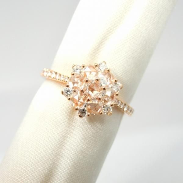 ローズカットダイヤモンドリング D 0.34ct 0.32ct K18PG BOUTIQUE LINE