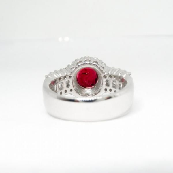 クリムゾンレッドカラールビー ダイヤモンドリング R 2.047ct D 1.35ct