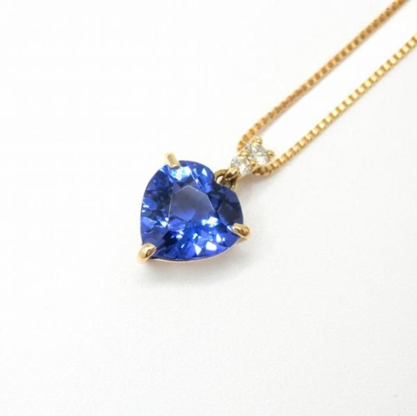 ハートシェイプタンザナイト ダイヤモンドネックレス TA 1.02ct D 0.03