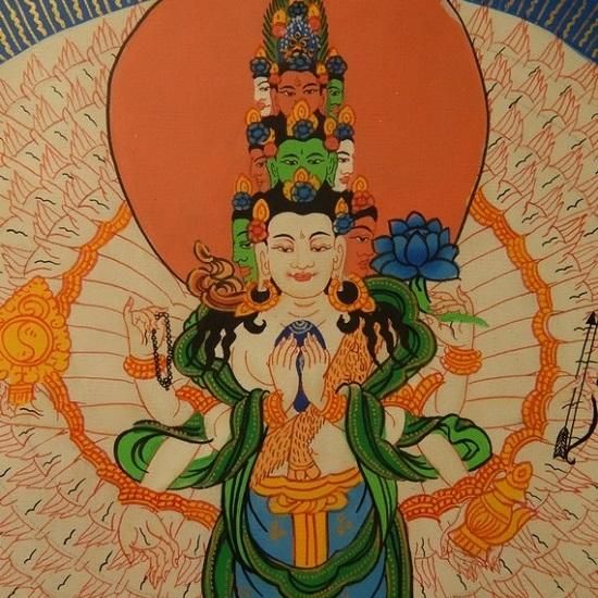 仏画 タンカ 千手観音 仏像｜大阪の仏画販売｜多羅堂