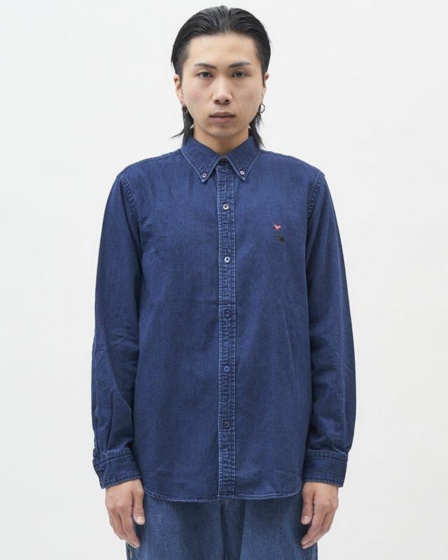 デニム ボタンダウンシャツ（長袖）