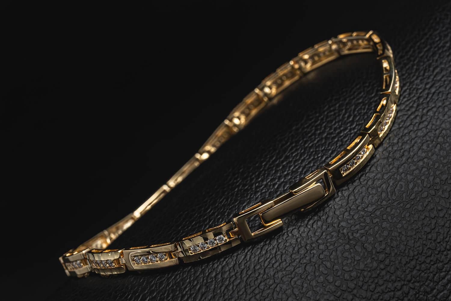 10K イエローゴールド ブレスレット 幅3.5mm 18cm ALCC99 - AVALANCHE