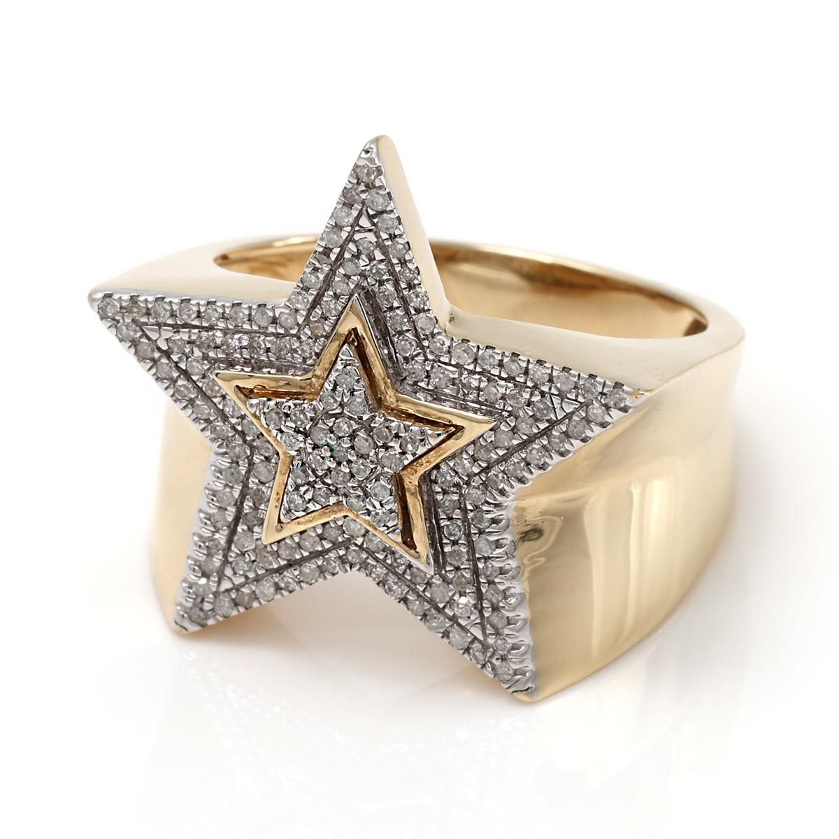 ダイヤモンド 10K イエローゴールド リング 10号-22号 - AVALANCHE