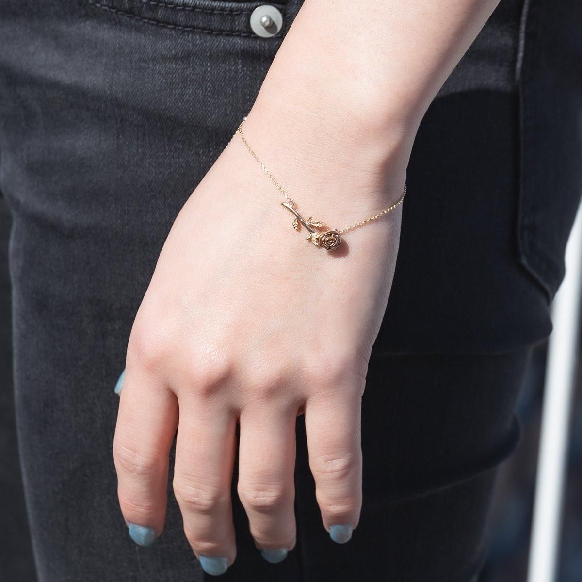 10K イエローゴールド ブレスレット 幅0.5mm 17cm 3-14964-01BR