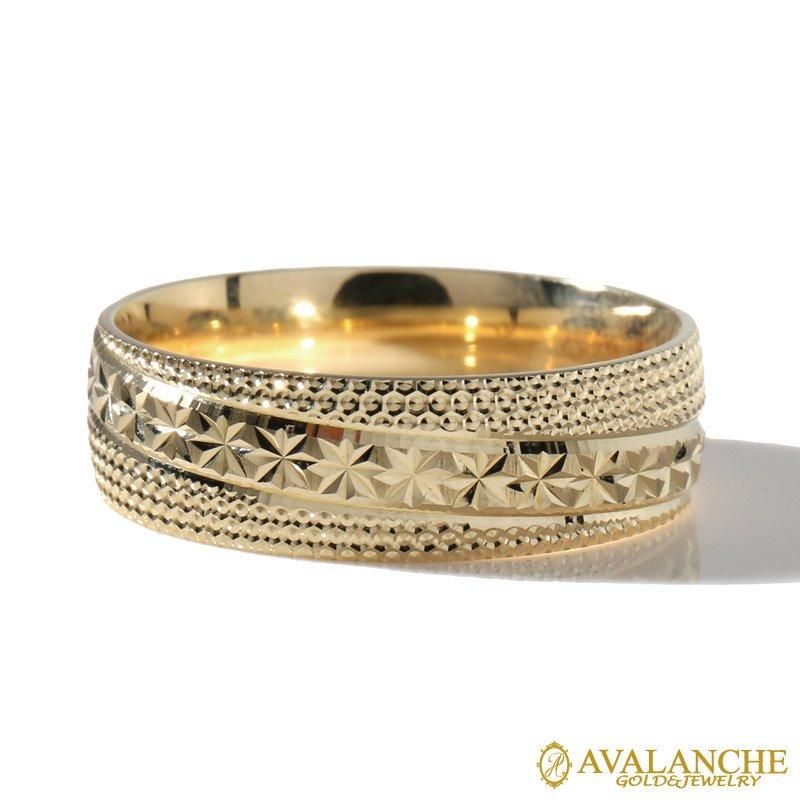 10K イエローゴールド リング 9号-15号 DH145-60 - AVALANCHE OFFICIAL
