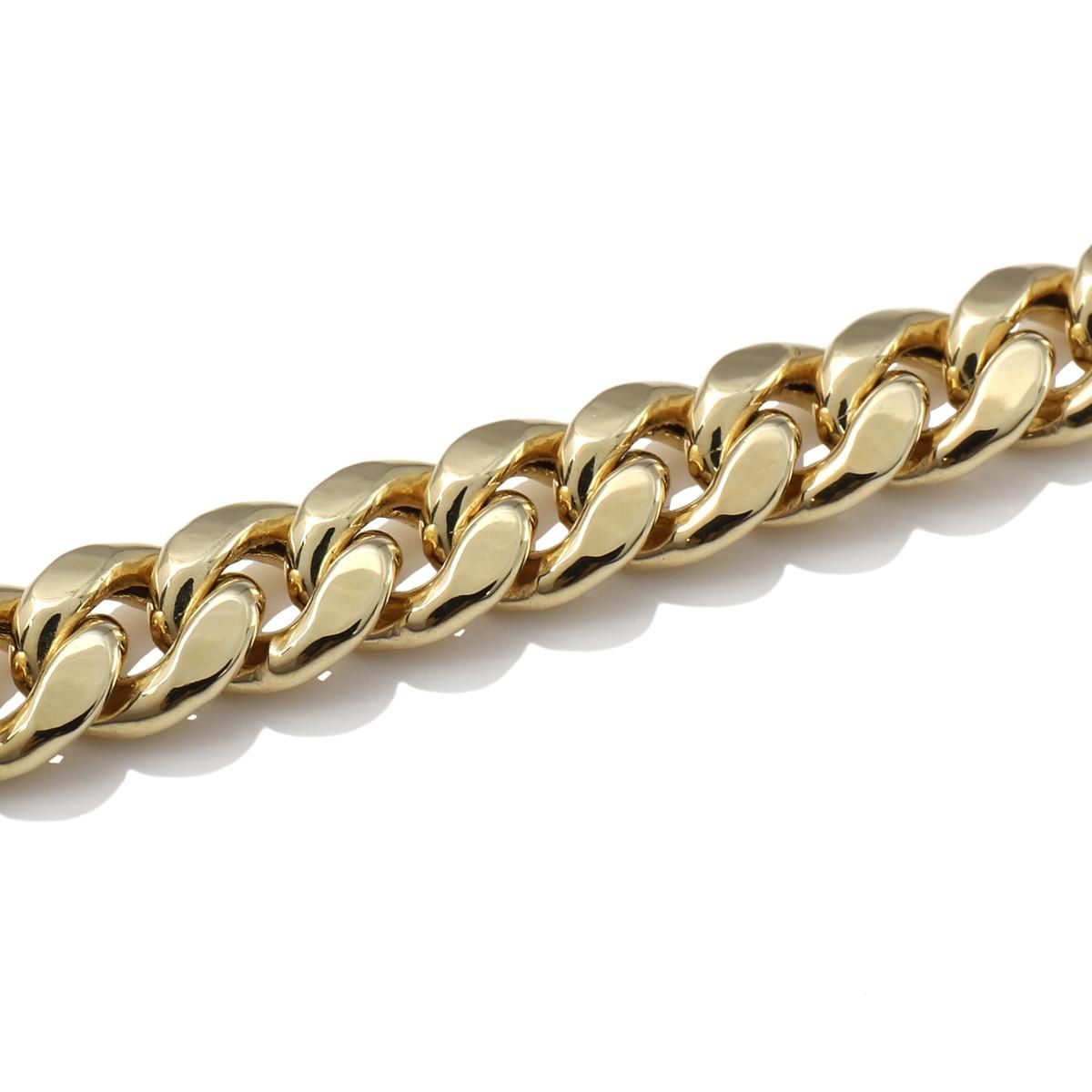 10K イエローゴールド マイアミネックレス 幅5.5mm 45cm-60cm