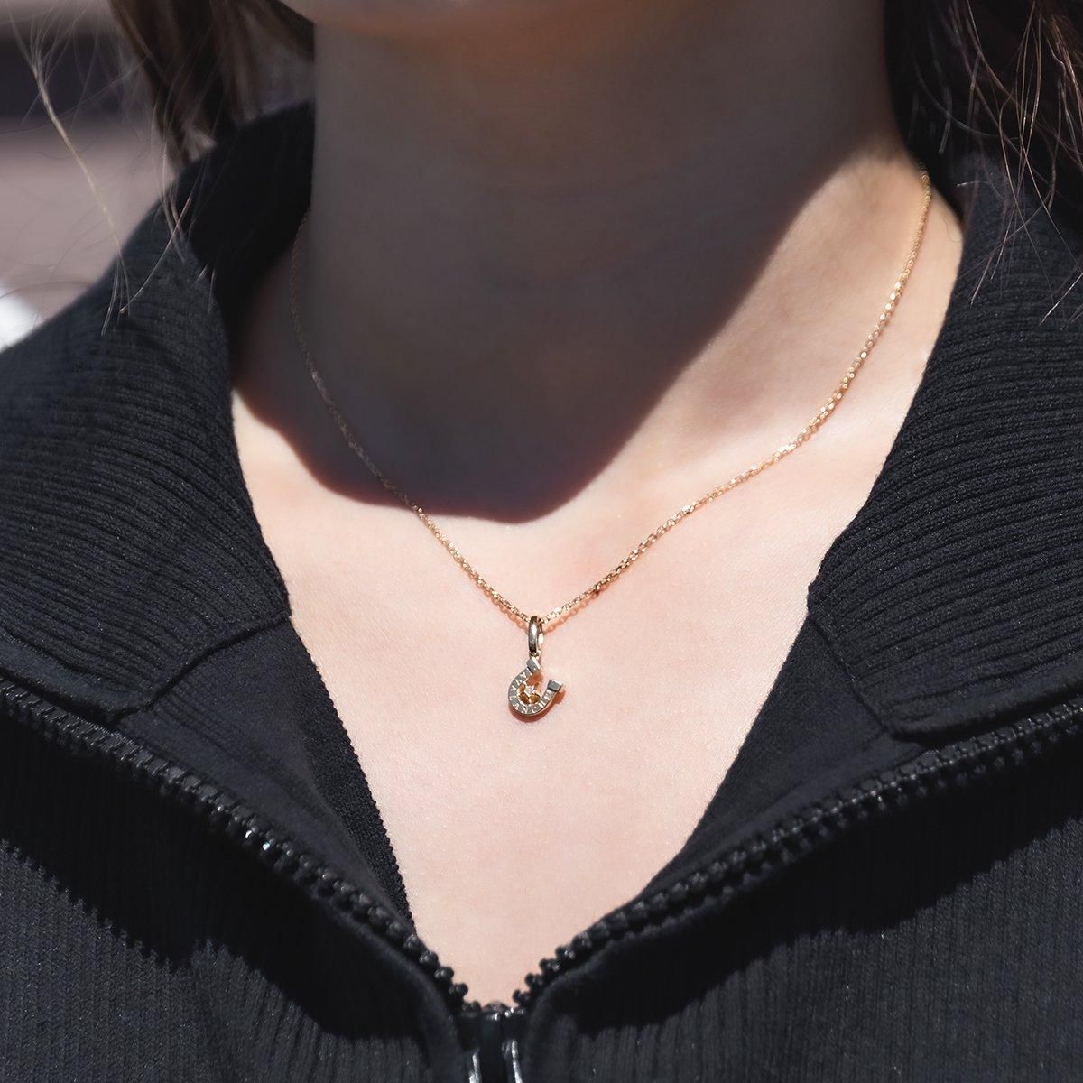 ダイヤモンド 10K イエローゴールド ネックレス&ペンダント 40cm-45cm