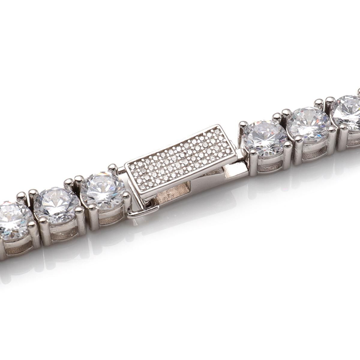 シルバー テニスネックレス 幅5mm 45cm-55cm AHNL-D001-5MM